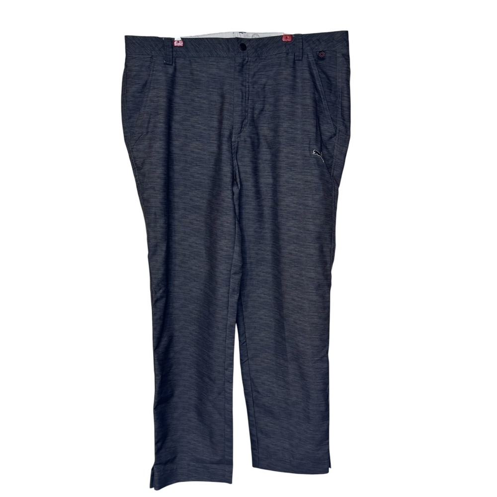 Puma Men's Monolite Golf Pants 566188 Performance Tapered Leg Gray Black 36X30